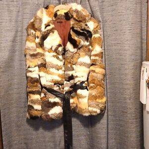 Rabbit fur coat